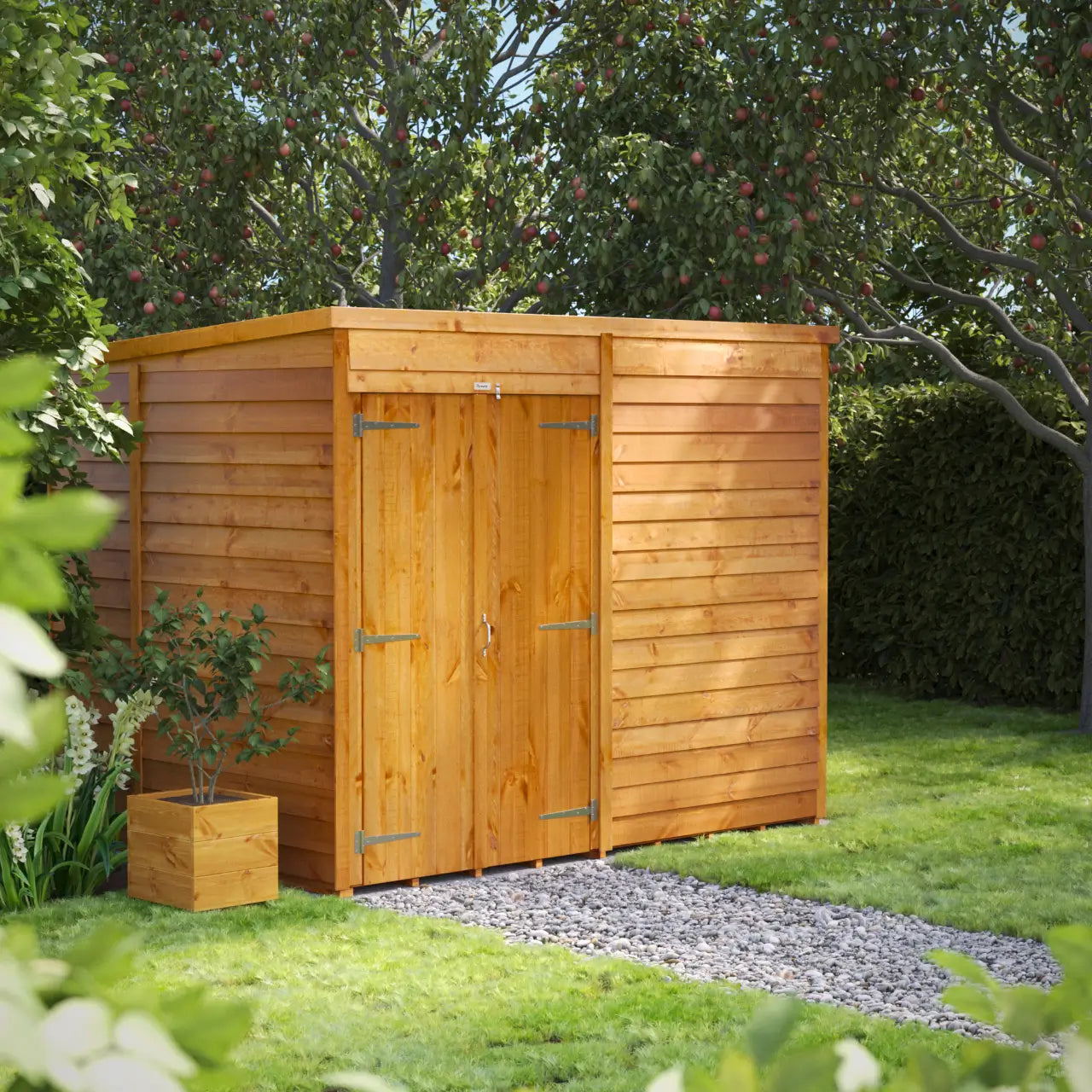 Powersheds Overlap Pent Windowless Shed