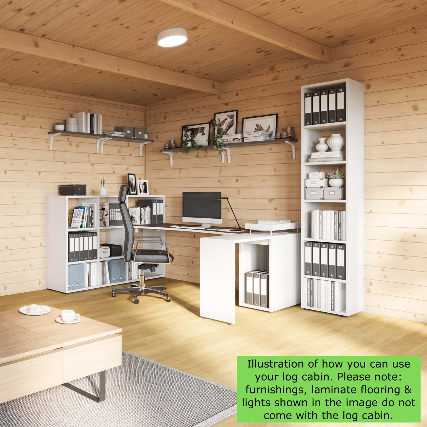 Powersheds Apex Log Cabin - 44mm