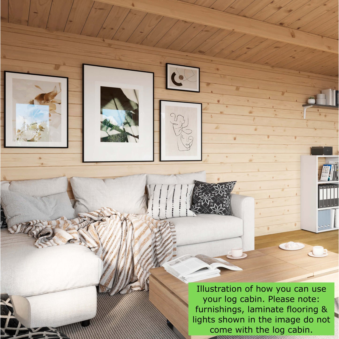 Powersheds Apex Log Cabin - 44mm