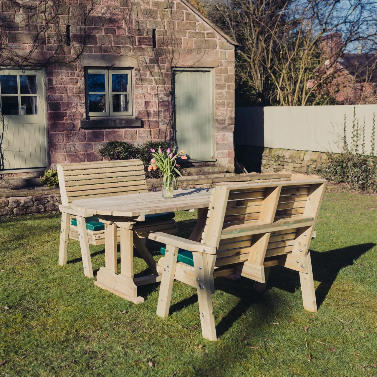 Churnet Valley Ergo 4 Seat Bench Table Set