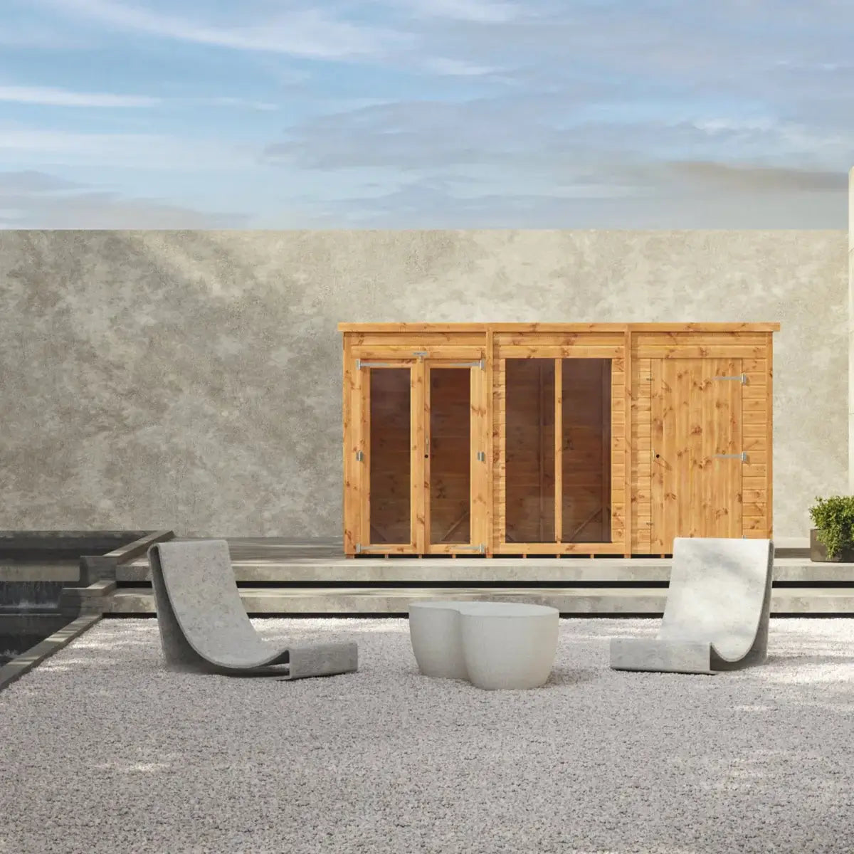 Powersheds Pent Summerhouse Combi