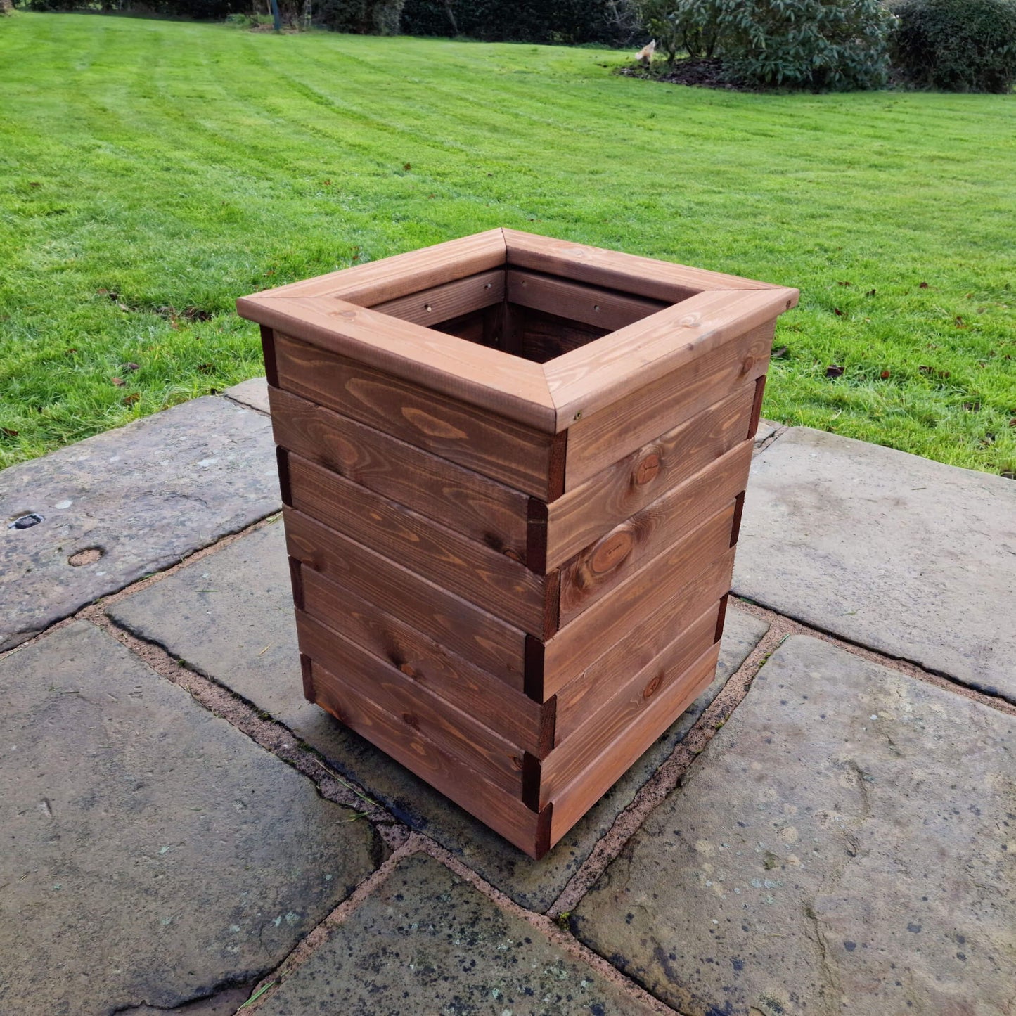 Churnet Valley Brown Valley Planter - Tall Square