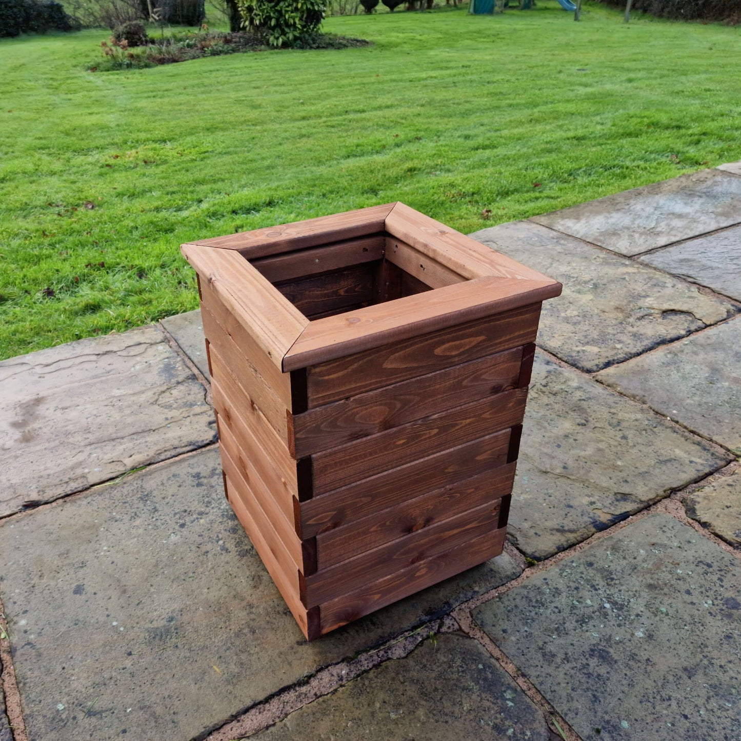 Churnet Valley Brown Valley Planter - Tall Square