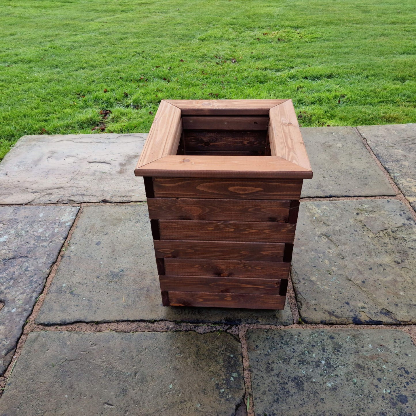Churnet Valley Brown Valley Planter - Tall Square