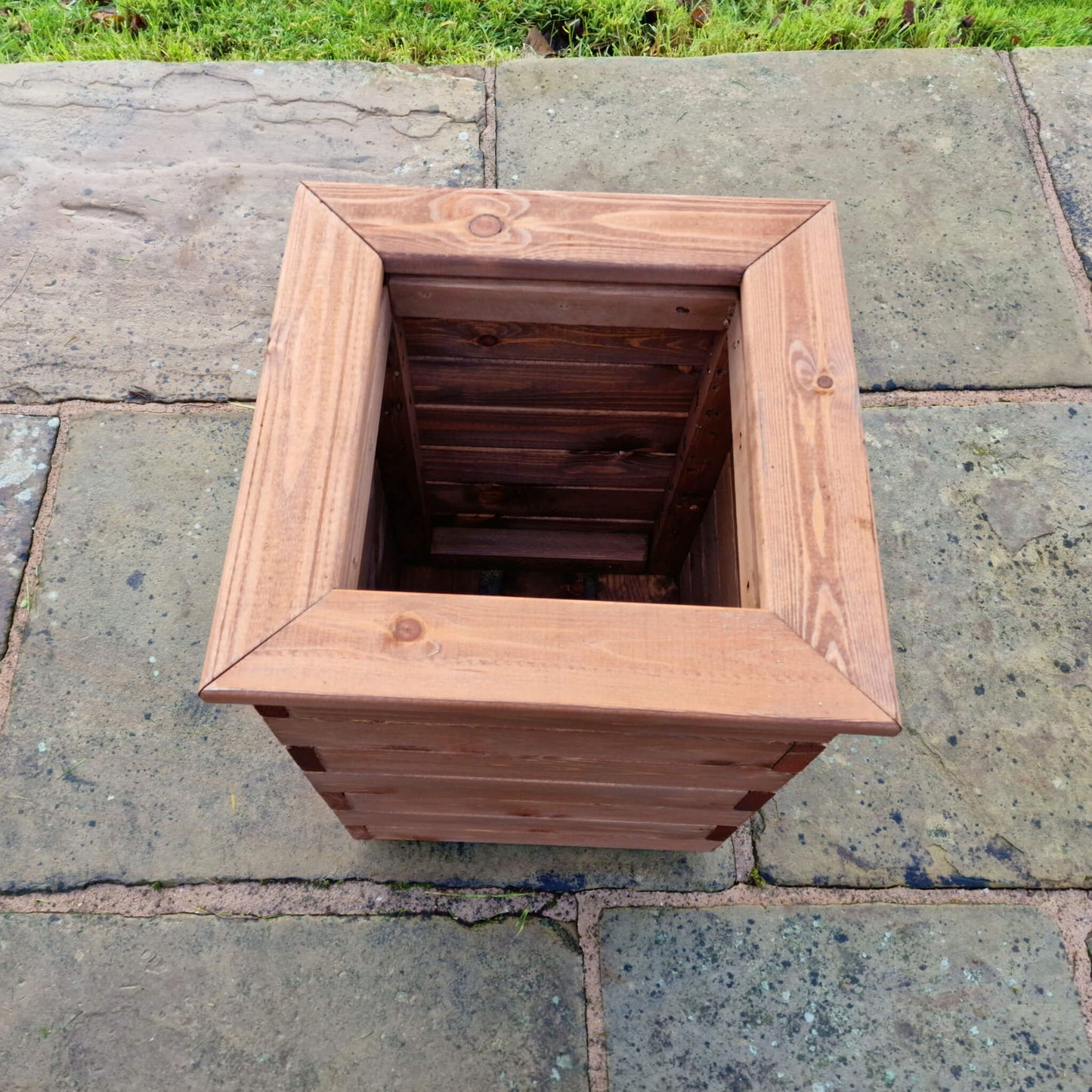 Churnet Valley Brown Valley Planter - Tall Square