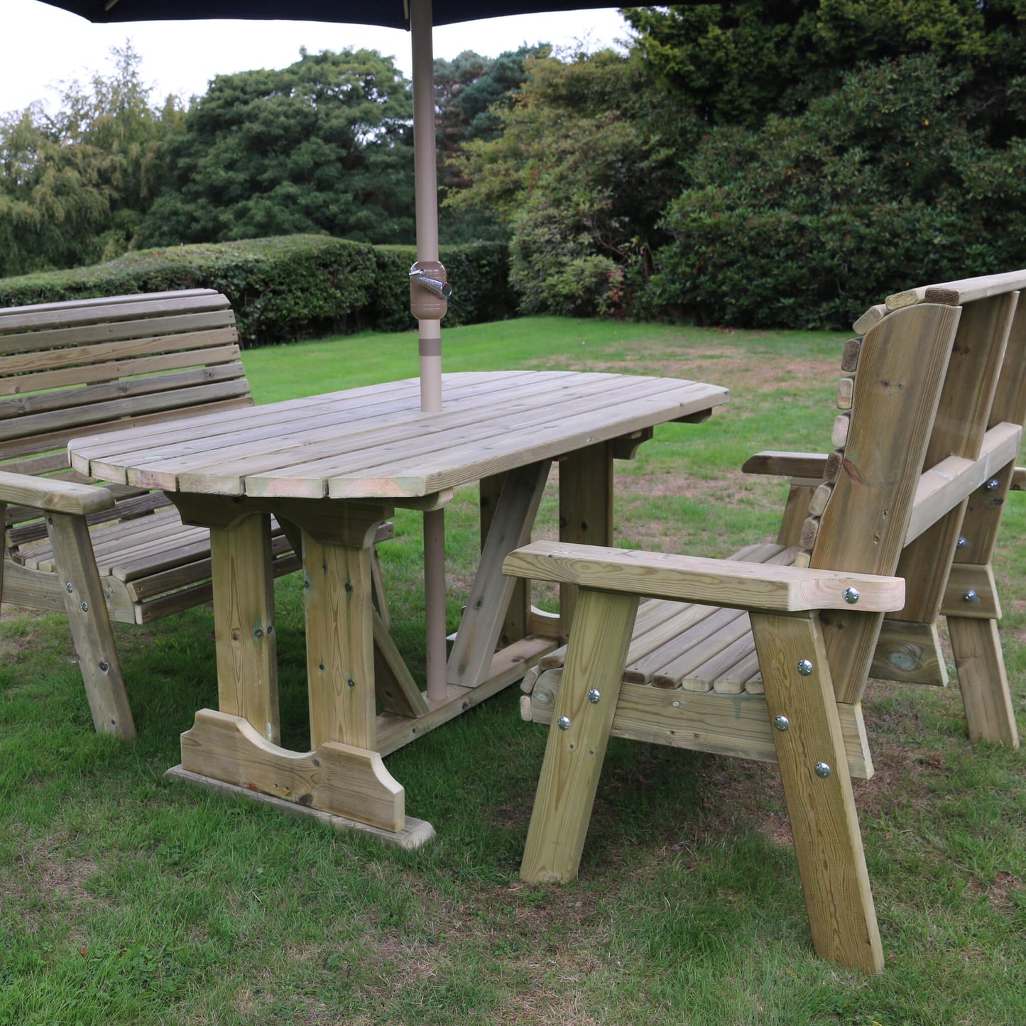 Churnet Valley Ergo 4 Seat Bench Table Set