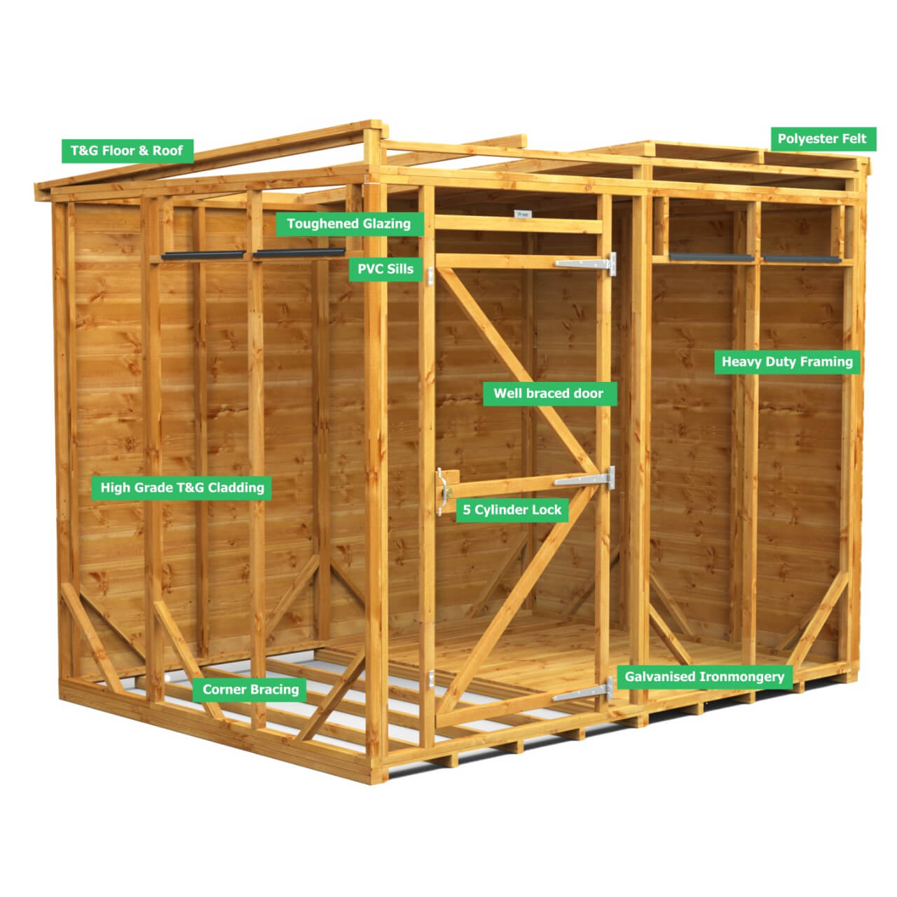 Powersheds Pent Security Shed