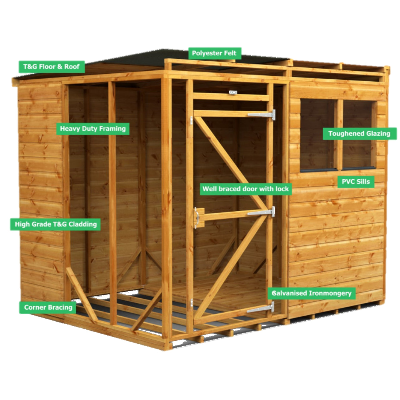 Powersheds Pent Shed