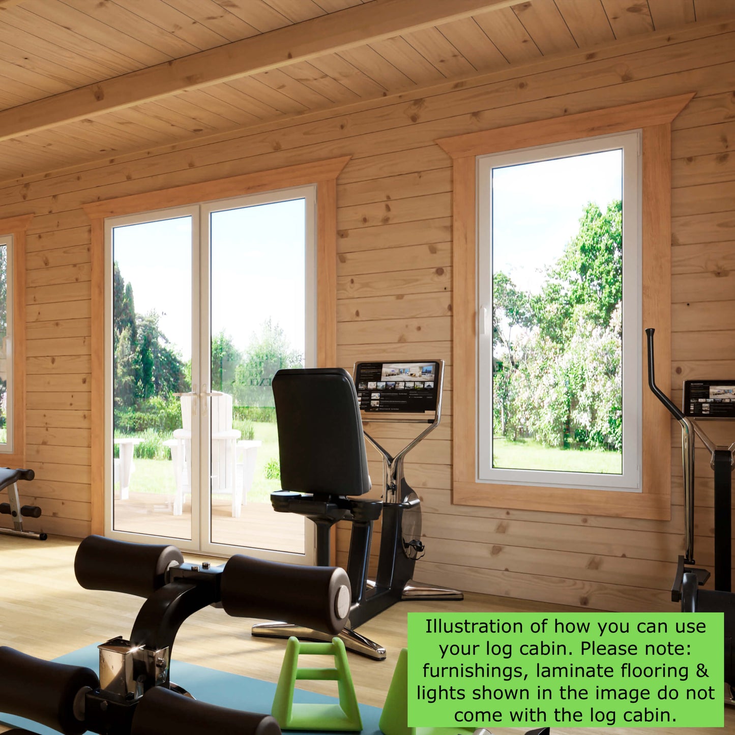 Powersheds Pent Log Cabin - 44mm