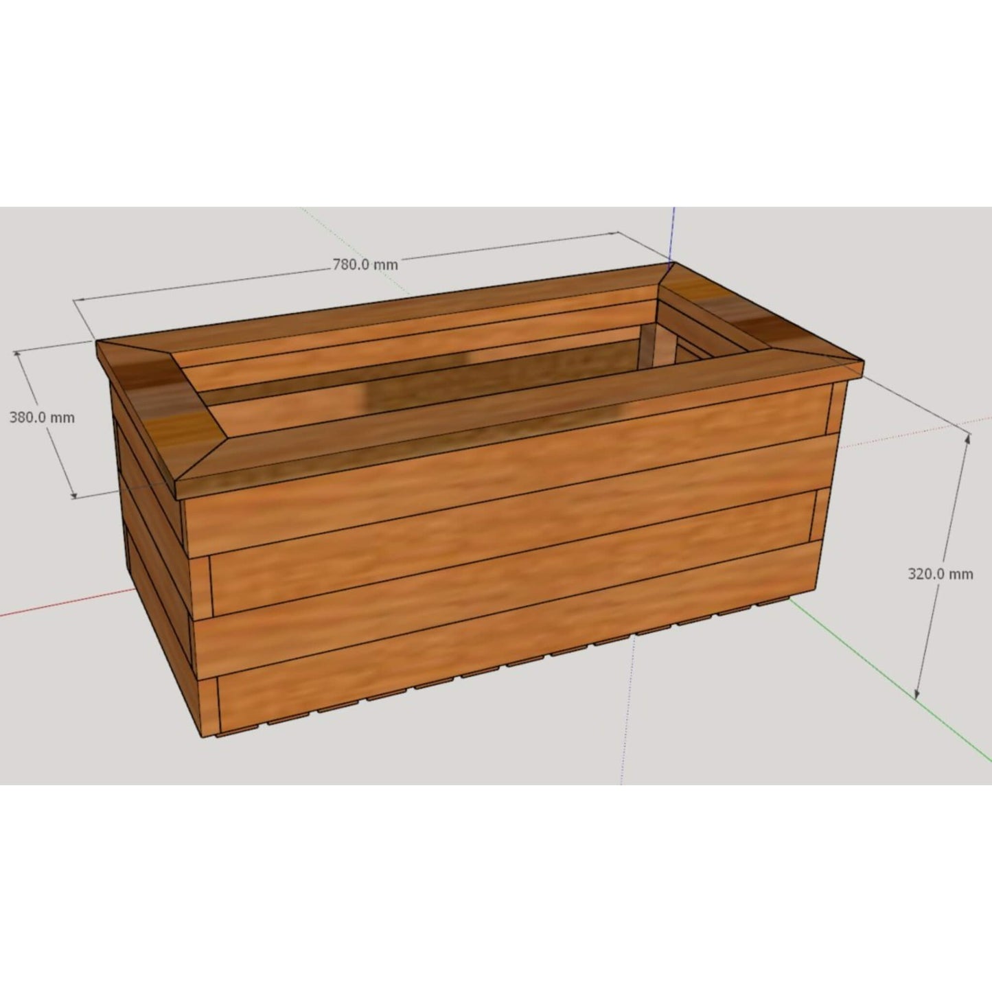 Churnet Valley Brown Valley Trough Planter - Large