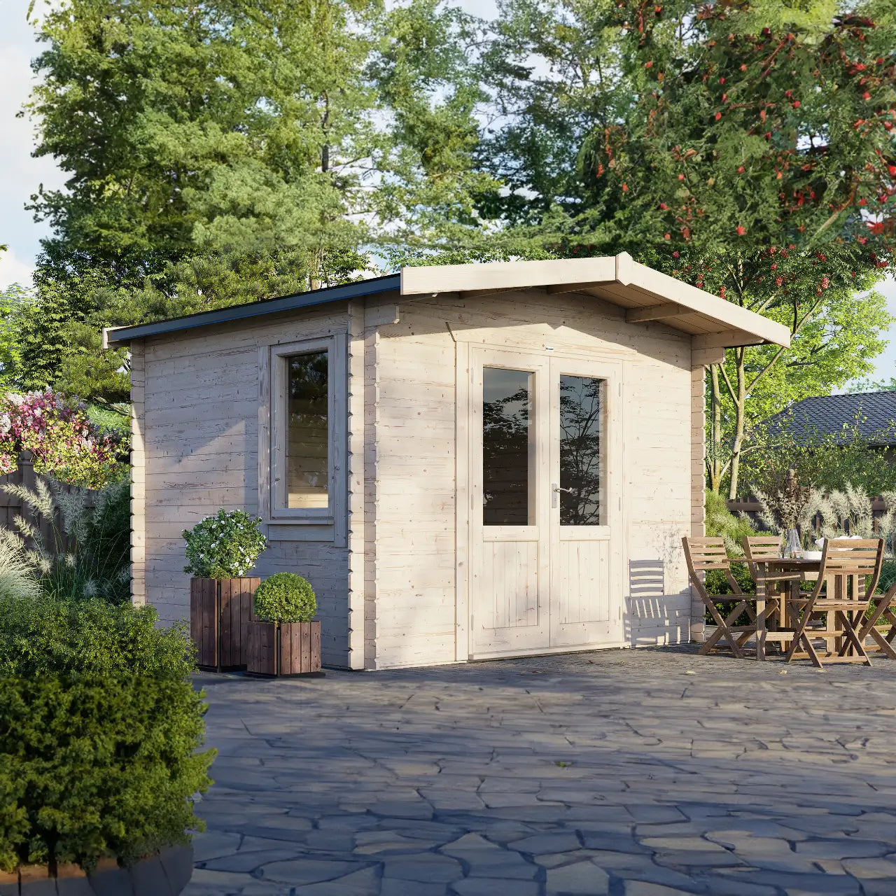 Powersheds Chalet Log Cabin - 28mm