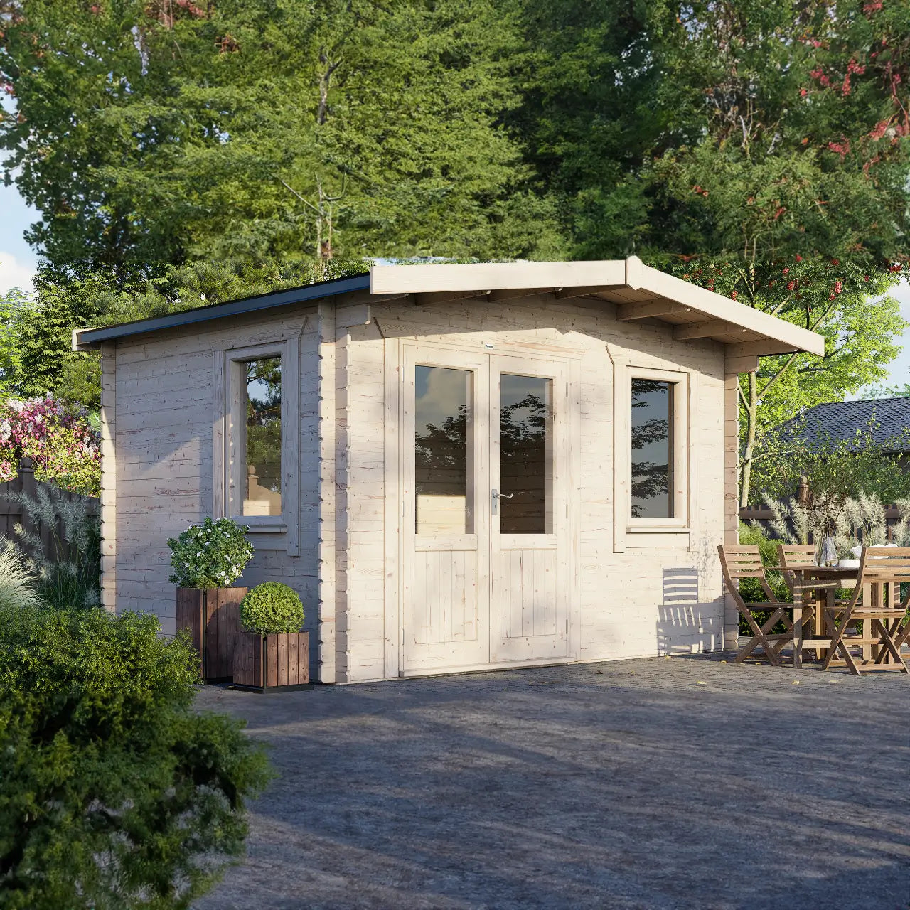 Powersheds Chalet Log Cabin - 28mm