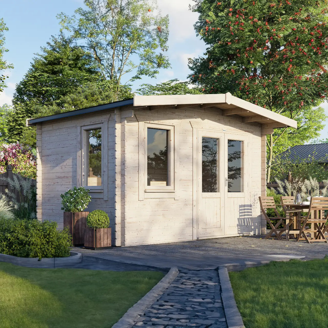 Powersheds Chalet Log Cabin - 28mm