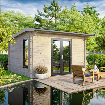 Powersheds Apex Log Cabin - 44mm
