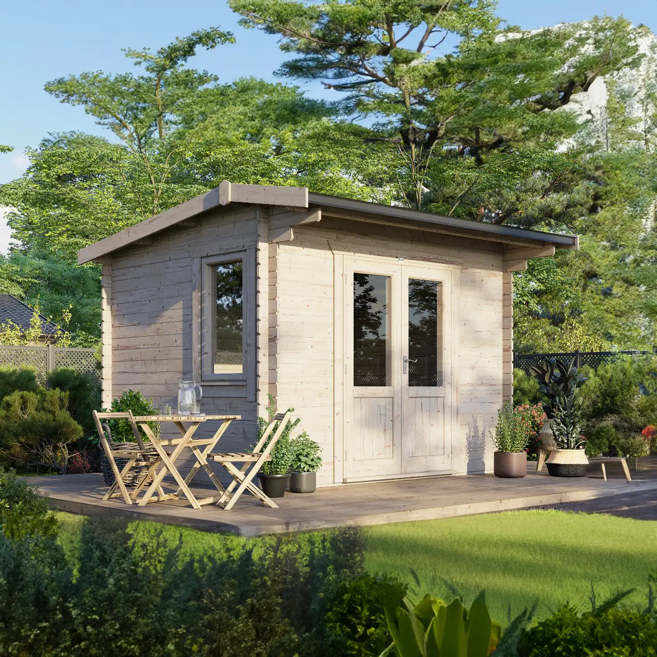 Powersheds Apex Log Cabin - 28mm