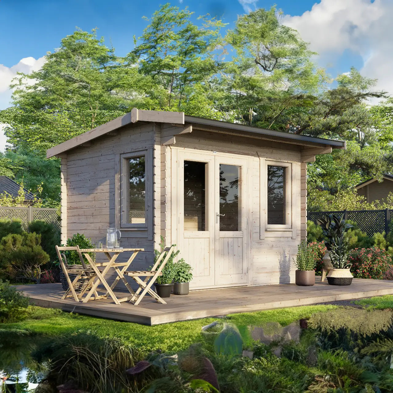 Powersheds Apex Log Cabin - 28mm