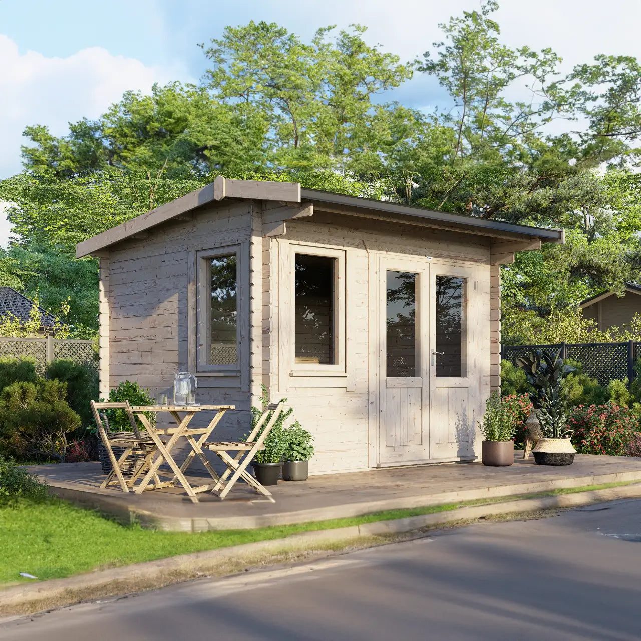 Powersheds Apex Log Cabin - 28mm