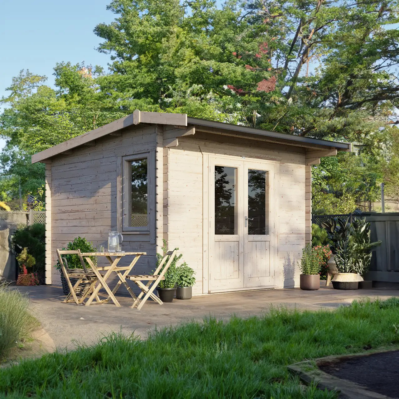Powersheds Apex Log Cabin - 28mm