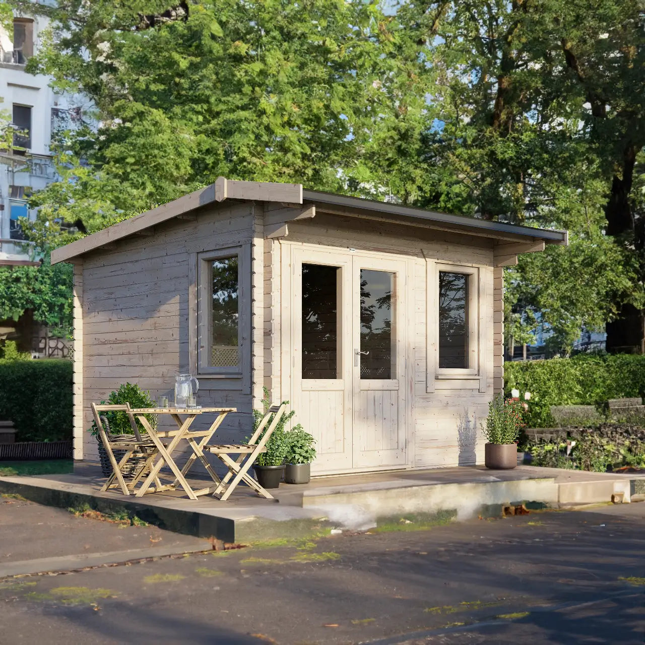 Powersheds Apex Log Cabin - 28mm