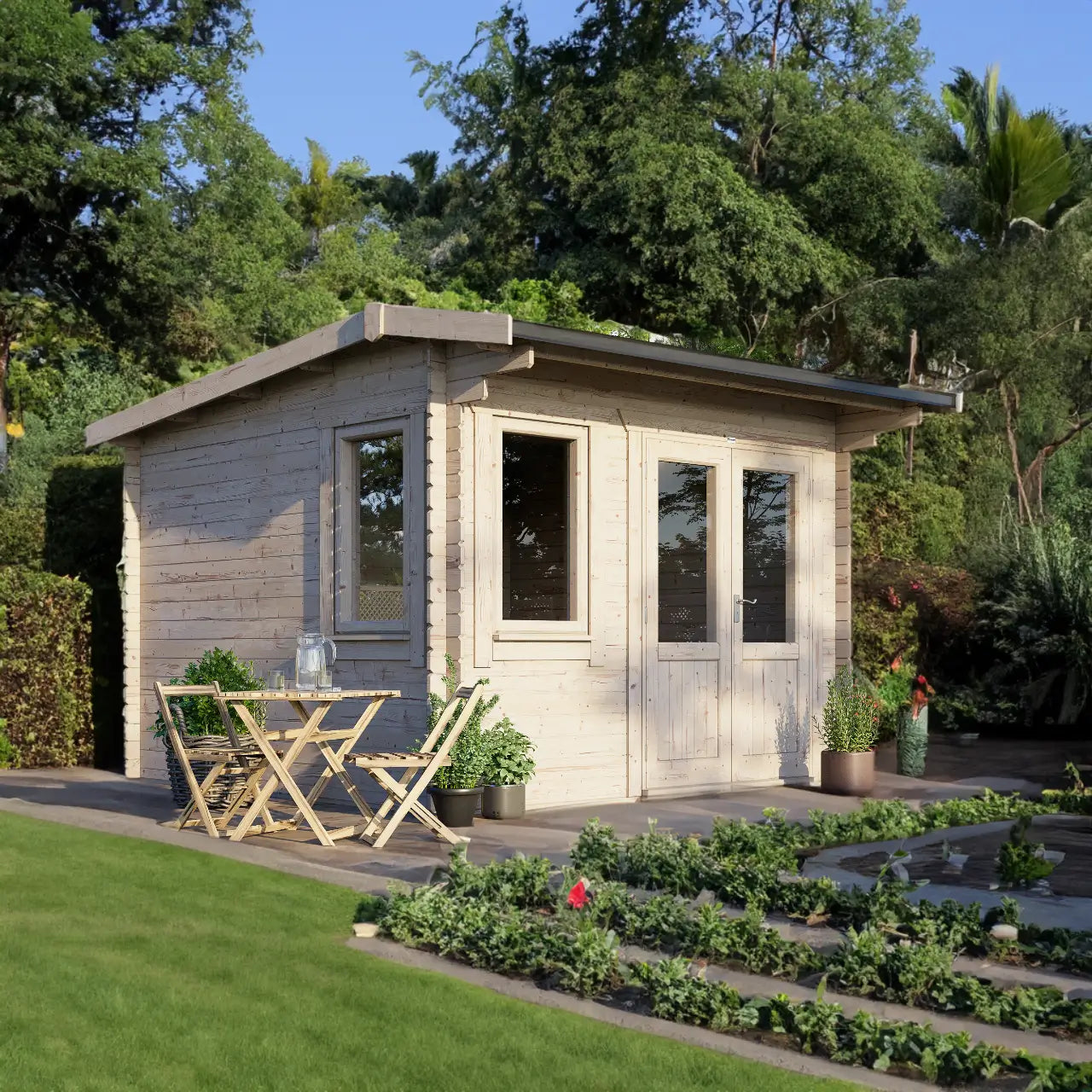 Powersheds Apex Log Cabin - 28mm