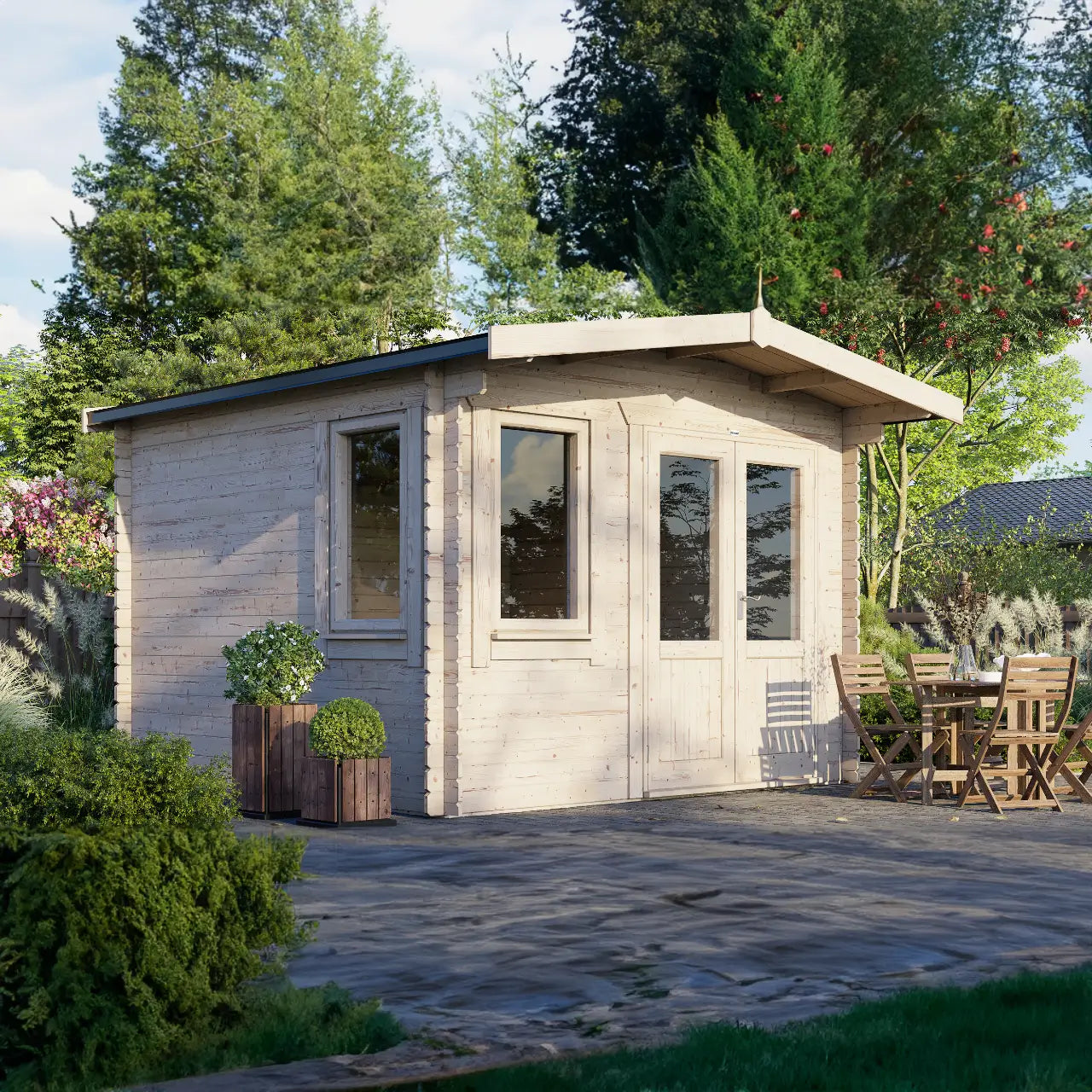 Powersheds Chalet Log Cabin - 28mm