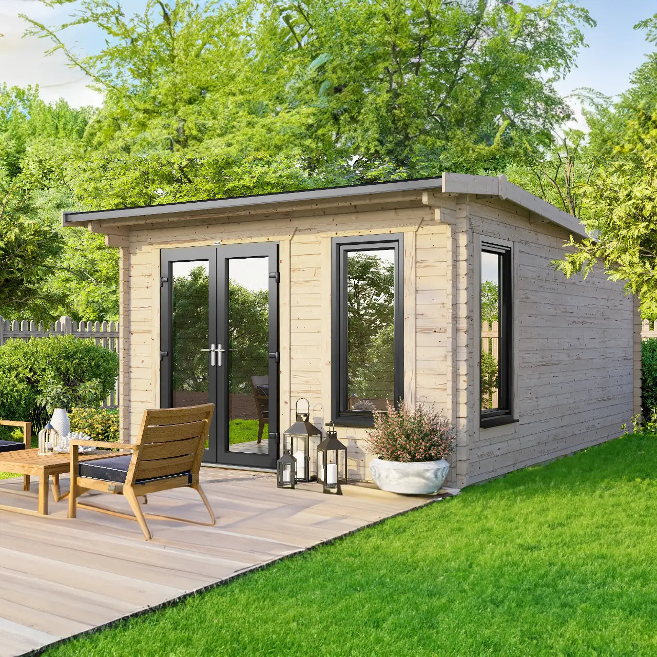 Powersheds Apex Log Cabin - 44mm