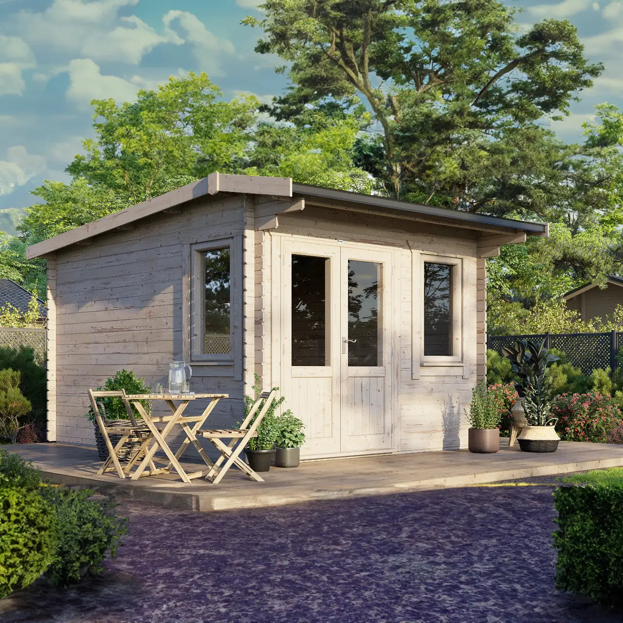 Powersheds Apex Log Cabin - 28mm