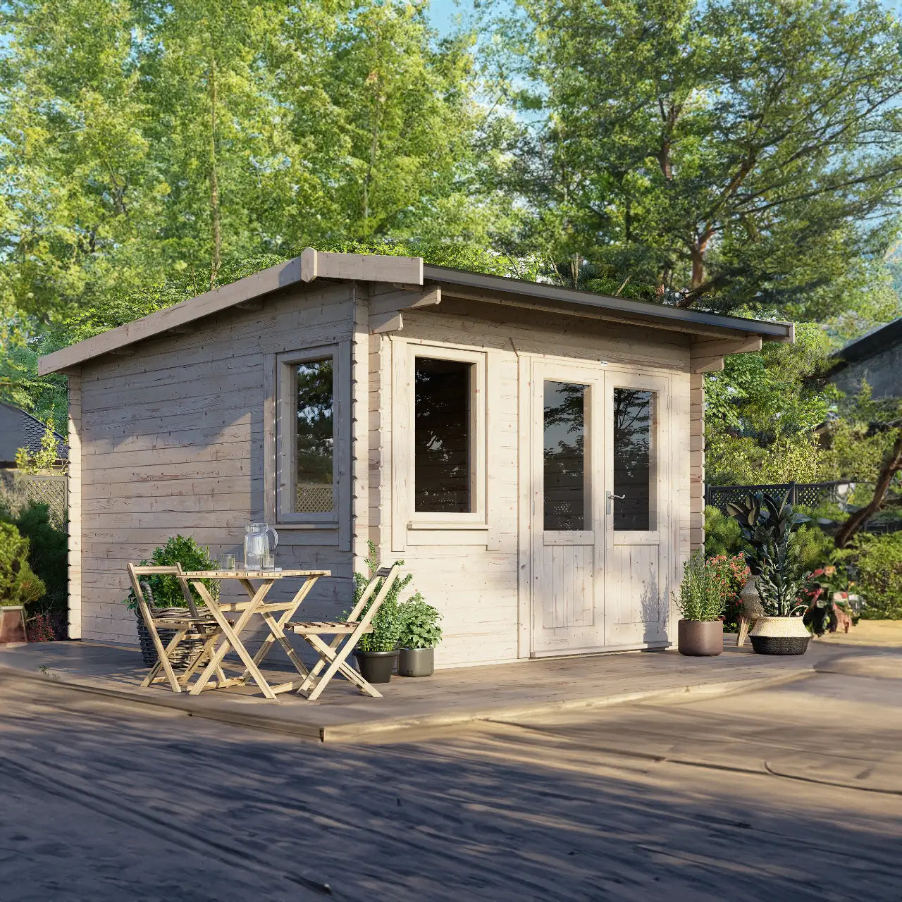 Powersheds Apex Log Cabin - 28mm