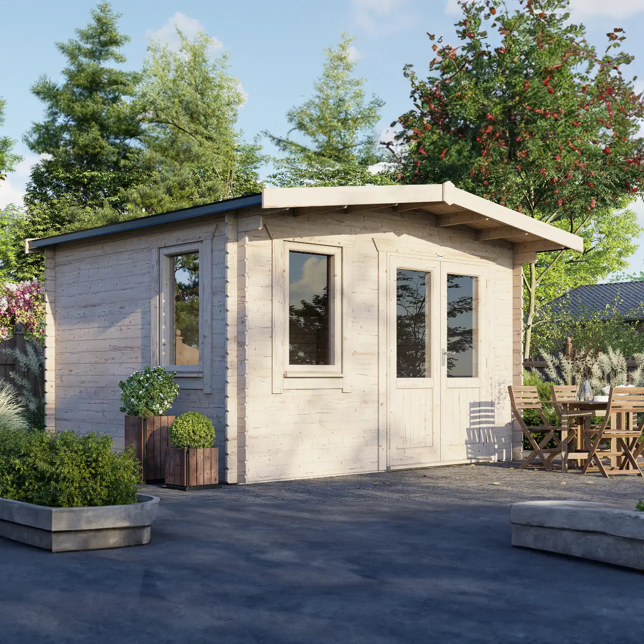 Powersheds Chalet Log Cabin - 28mm