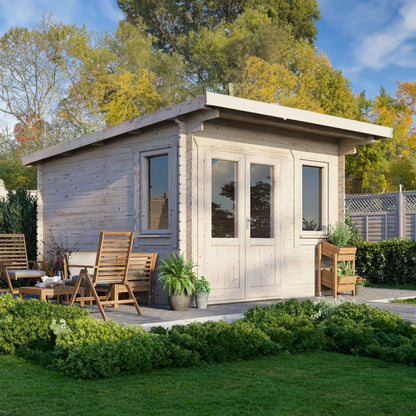 Powersheds Pent Log Cabin - 28mm