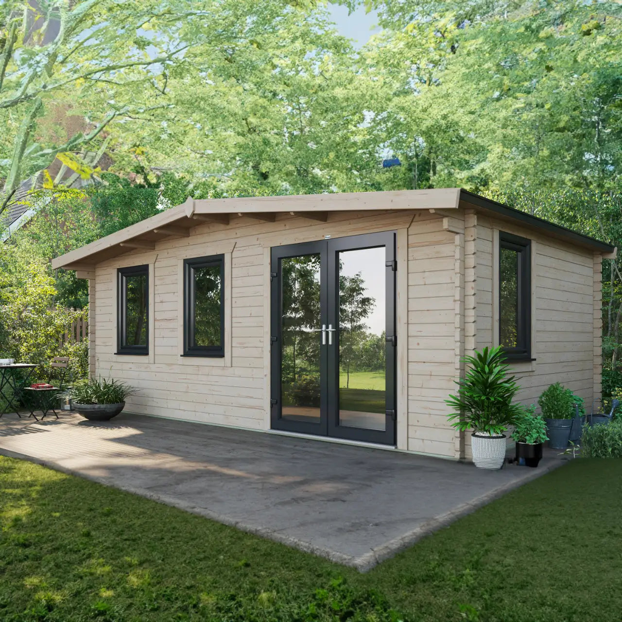 Powersheds Chalet Log Cabin - 44mm