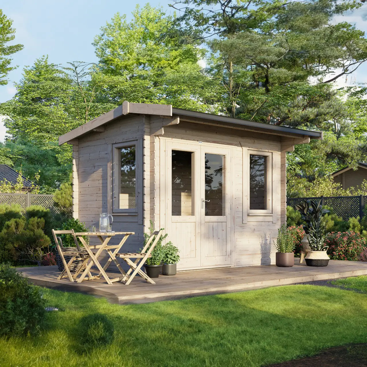 Powersheds Apex Log Cabin - 28mm
