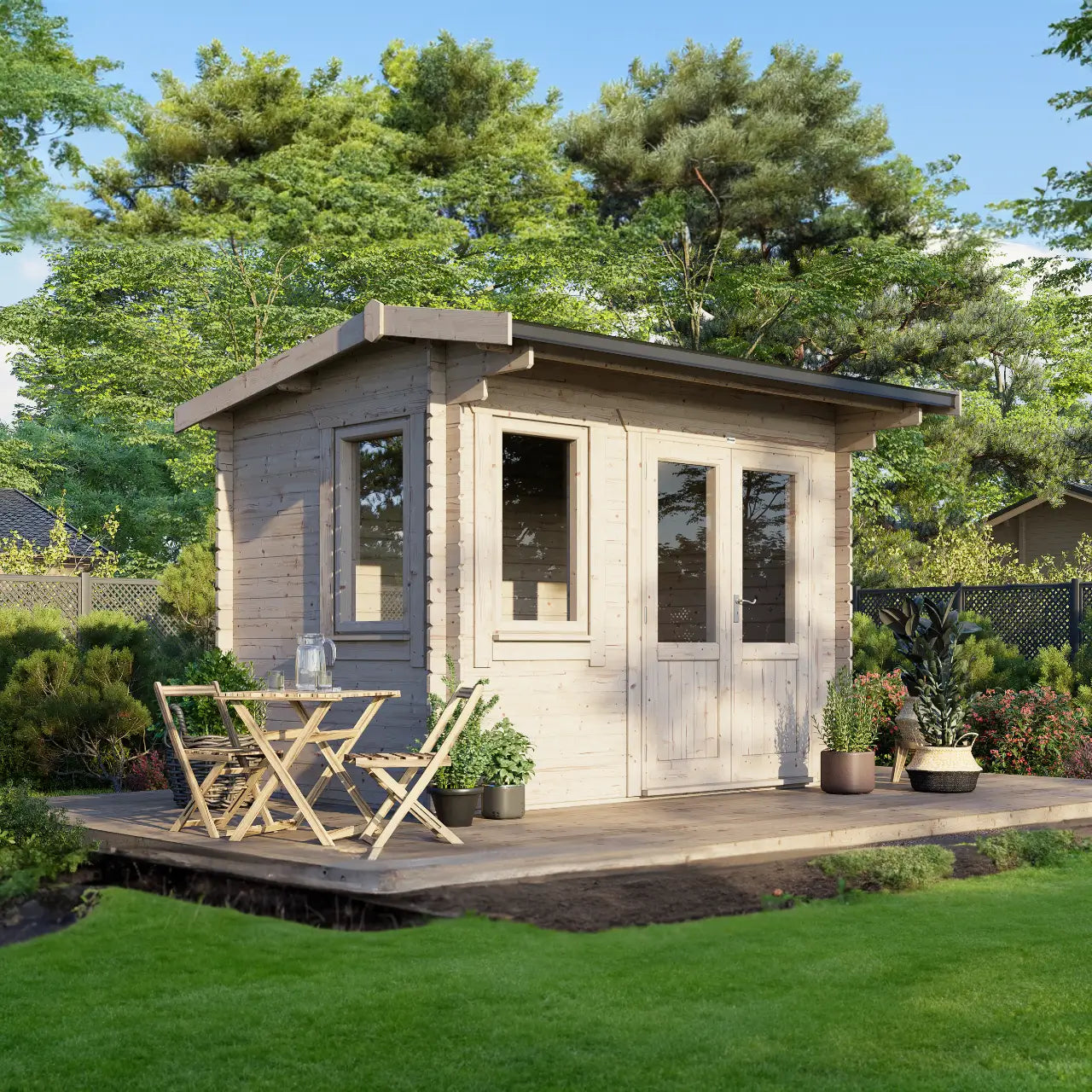 Powersheds Apex Log Cabin - 28mm