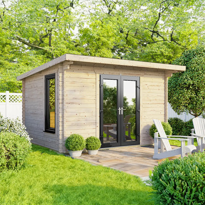 Powersheds Pent Log Cabin - 44mm