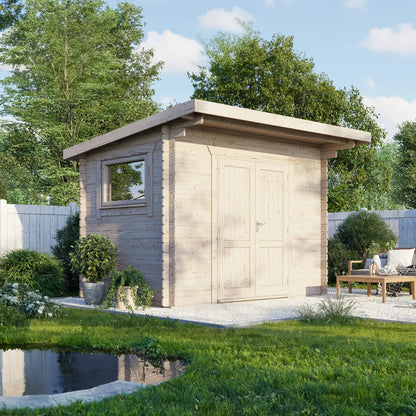 Powersheds Pent Workshop Log Cabin