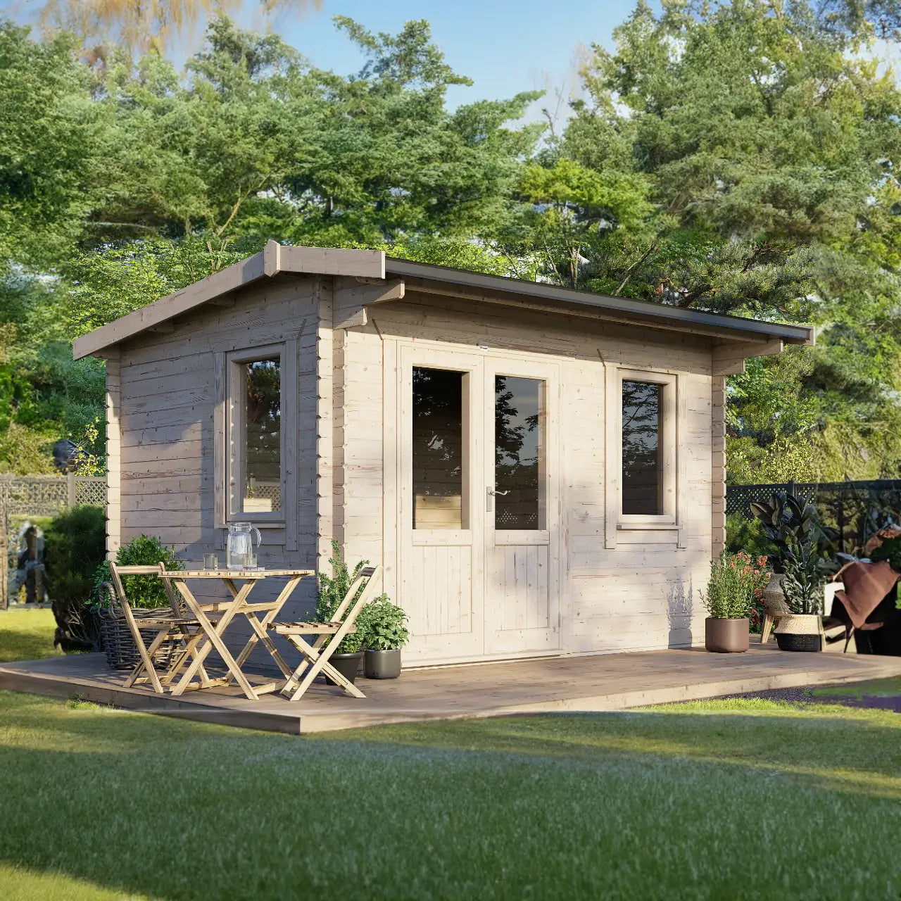 Powersheds Apex Log Cabin - 28mm