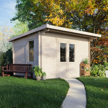 Powersheds Pent Log Cabin - 28mm