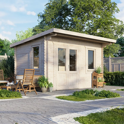 Powersheds Pent Log Cabin - 28mm