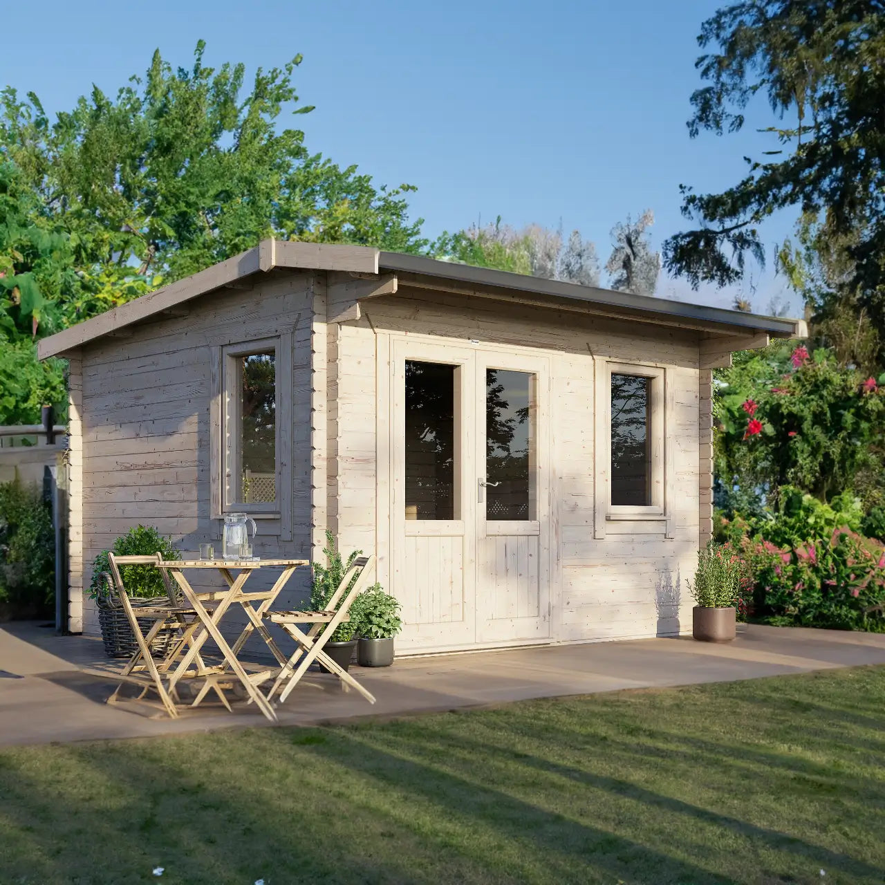 Powersheds Apex Log Cabin - 28mm