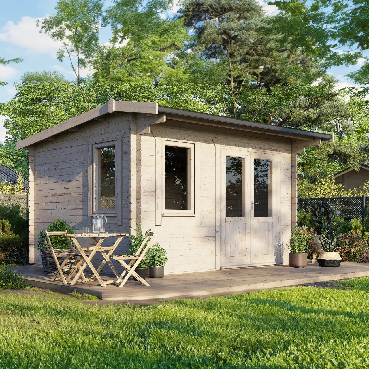 Powersheds Apex Log Cabin - 28mm