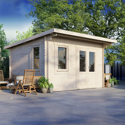 Powersheds Pent Log Cabin - 28mm