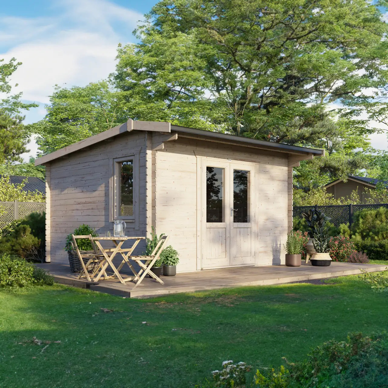 Powersheds Apex Log Cabin - 28mm