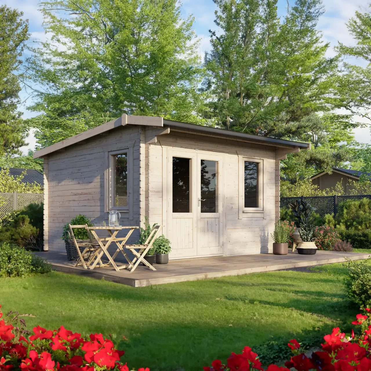 Powersheds Apex Log Cabin - 28mm