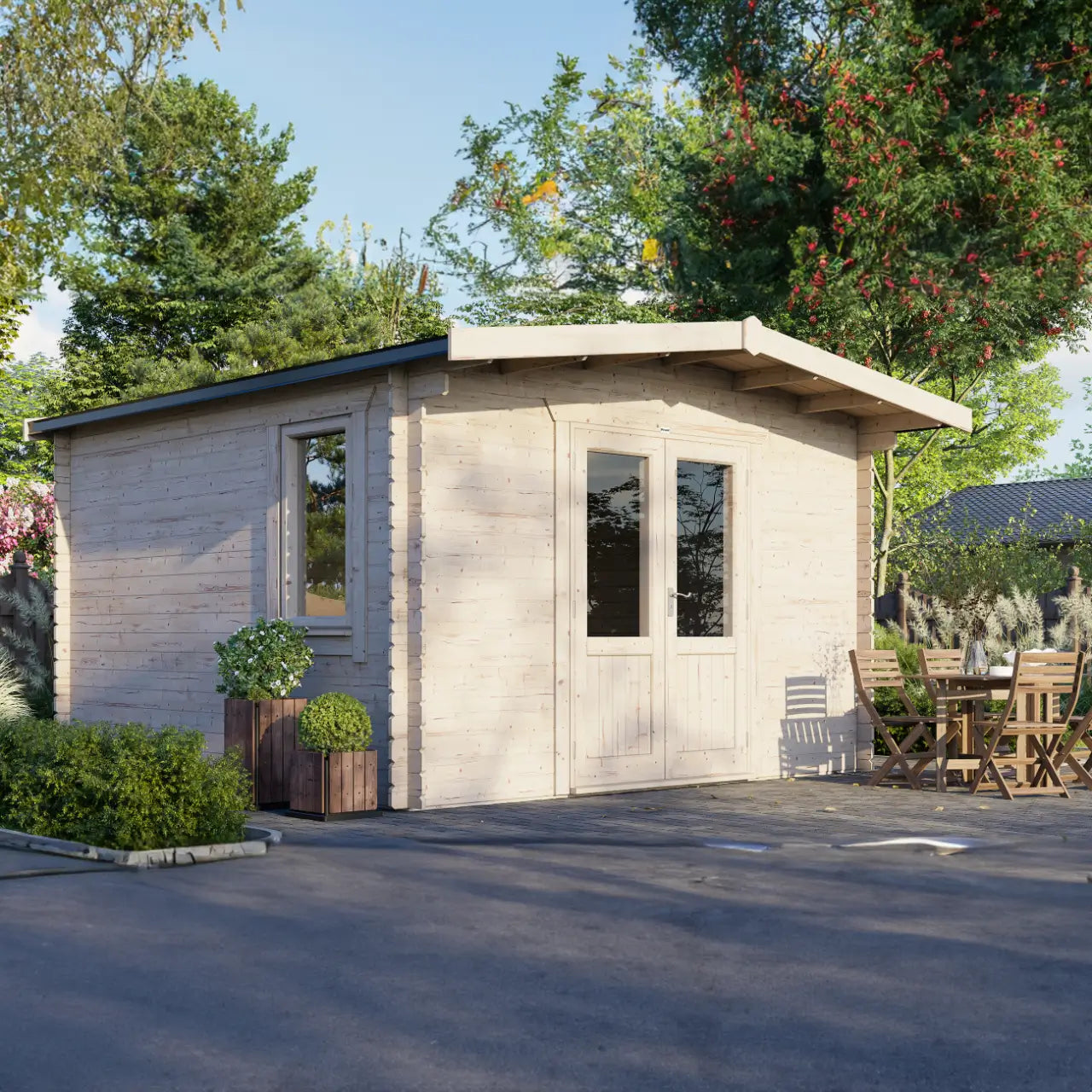Powersheds Chalet Log Cabin - 28mm