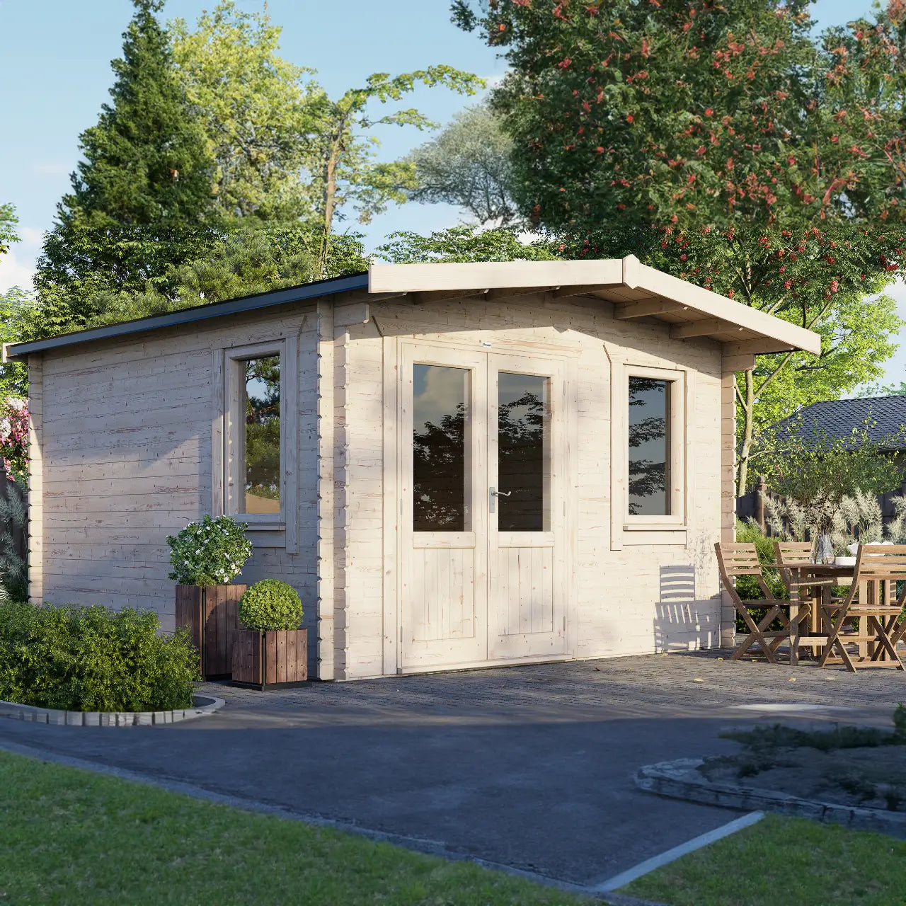 Powersheds Chalet Log Cabin - 28mm