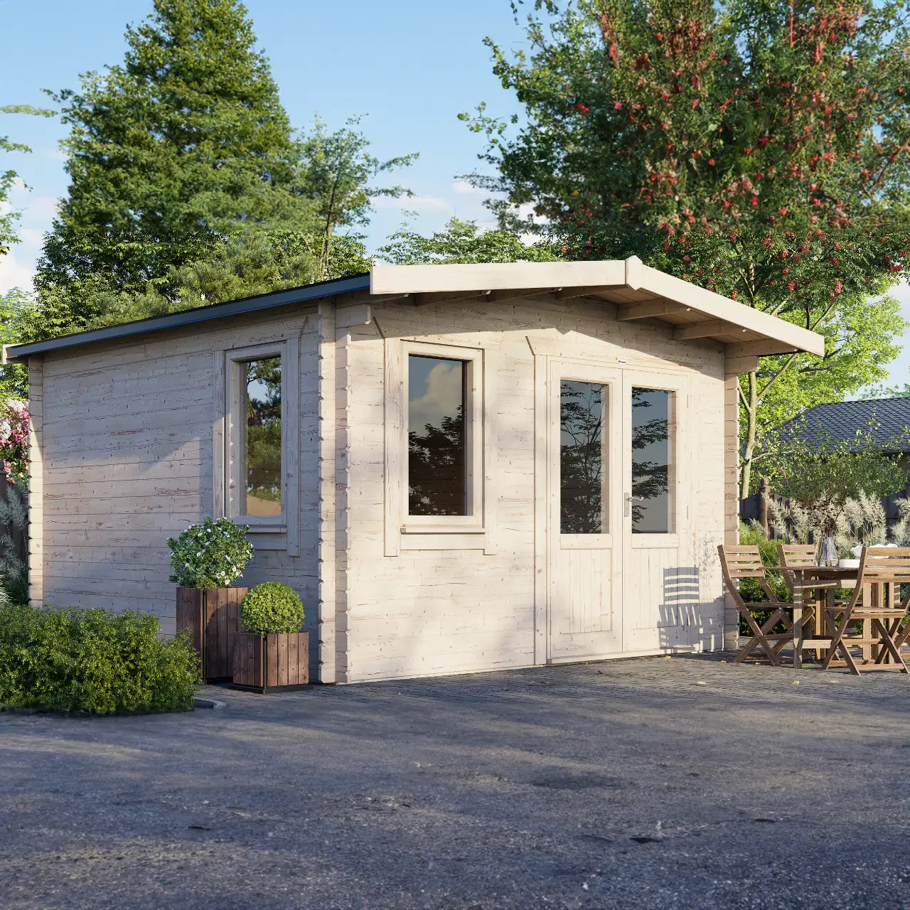 Powersheds Chalet Log Cabin - 28mm