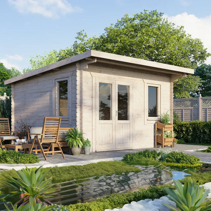 Powersheds Pent Log Cabin - 28mm