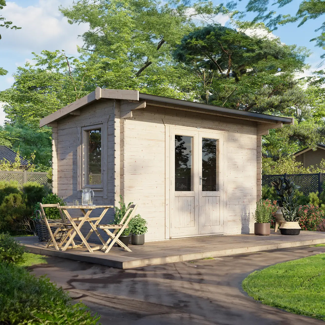 Powersheds Apex Log Cabin - 28mm