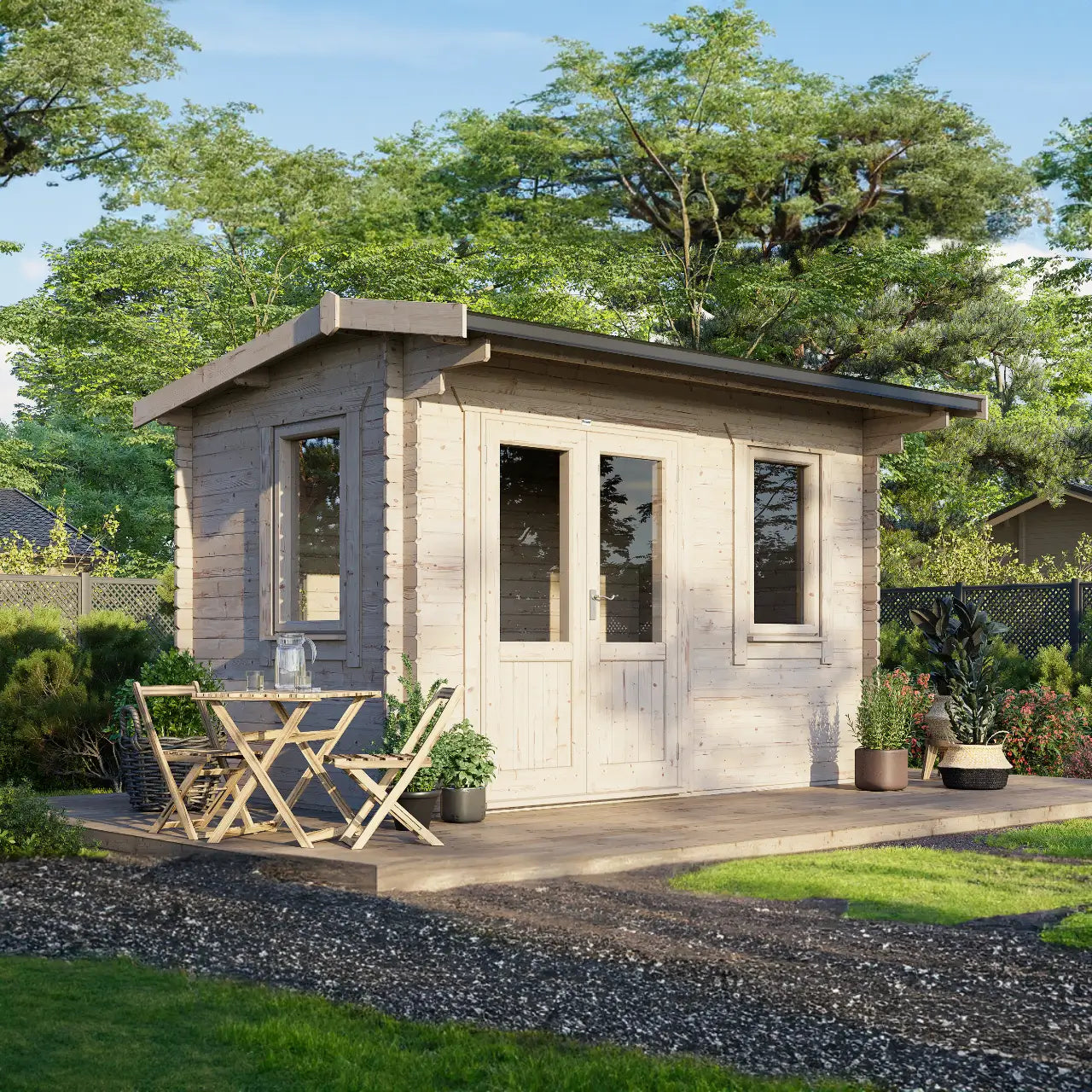 Powersheds Apex Log Cabin - 28mm