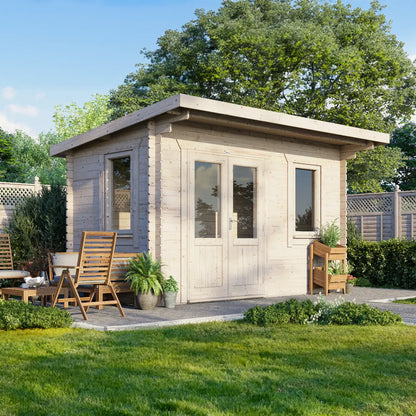 Powersheds Pent Log Cabin - 28mm